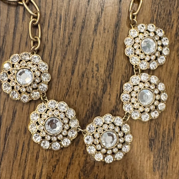 J CREW Layered Circle crystal statement necklace - Picture 2 of 2